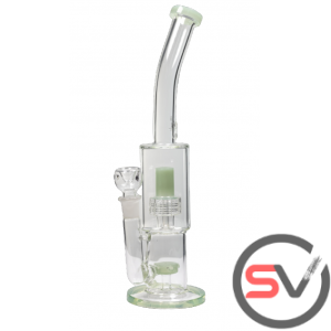 BENT NECK UFO WATER PIPE GREEN 14inch